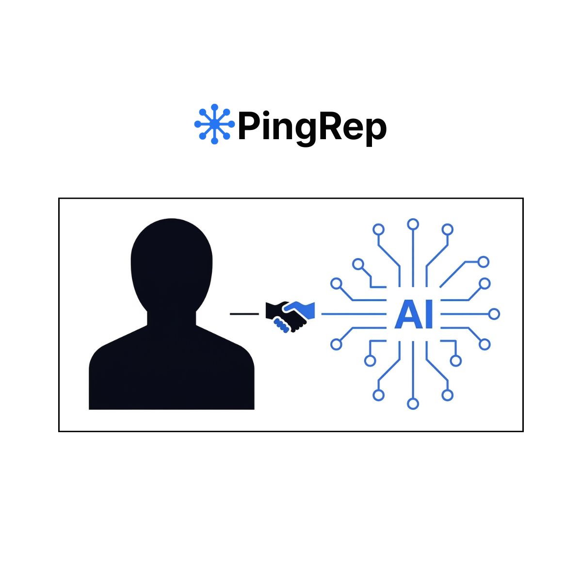 Illustration of a human and AI working together